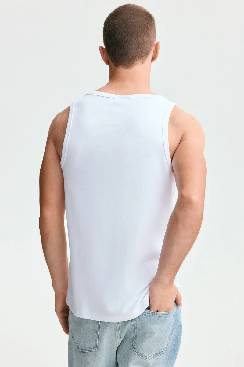 H&M  Slim Fit Ribbed vest top for Men | Best Price UAE