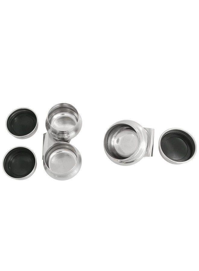 Longdex Palette Cup 3Pcs Painting Containers Kit For Acrylic Or Oil Paint Stainless Steel Metal Double Dipper Painting Pot Container With Lid And Clip Single Palette Cup Container With Lid And Clip - Image 1