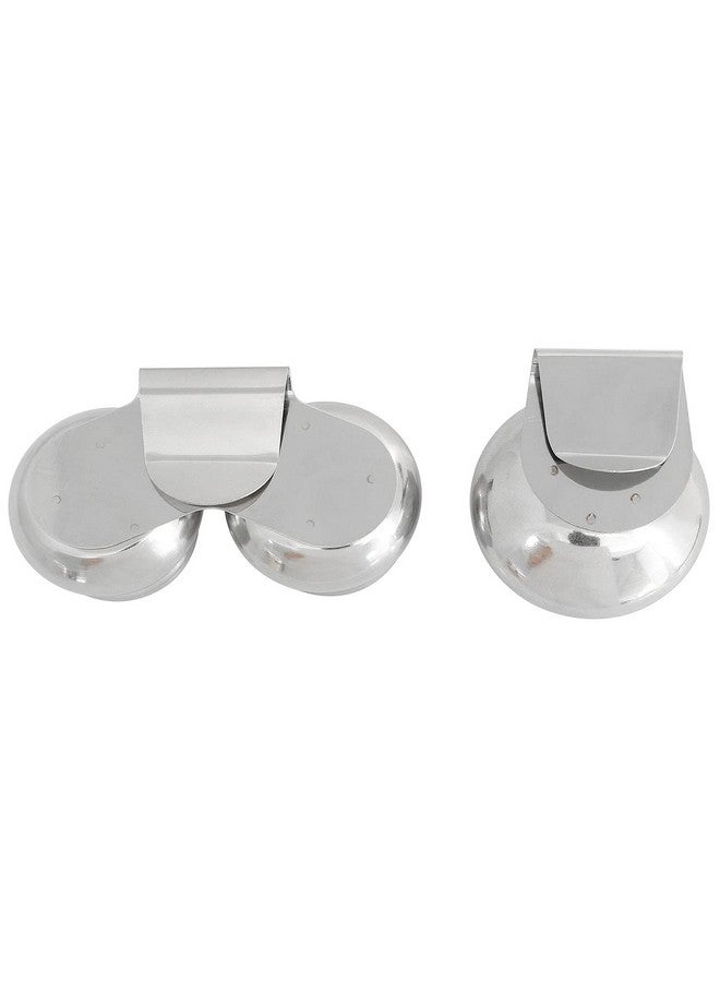 Longdex Palette Cup 3Pcs Painting Containers Kit For Acrylic Or Oil Paint Stainless Steel Metal Double Dipper Painting Pot Container With Lid And Clip Single Palette Cup Container With Lid And Clip - Image 4