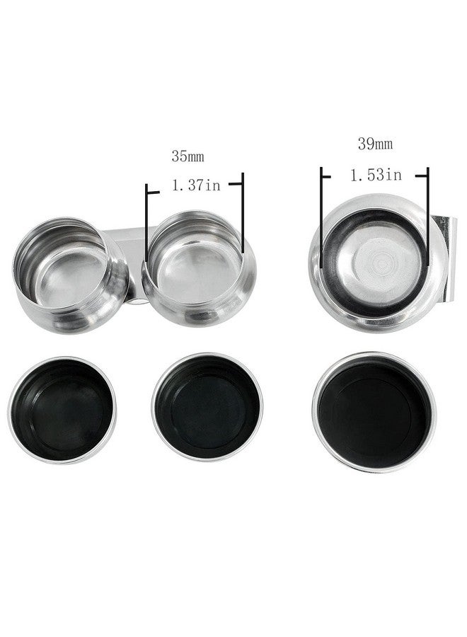 Longdex Palette Cup 3Pcs Painting Containers Kit For Acrylic Or Oil Paint Stainless Steel Metal Double Dipper Painting Pot Container With Lid And Clip Single Palette Cup Container With Lid And Clip - Image 5