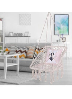 XiuWoo Hanging Hammock Square Swing Chair Cotton Linen  - Image 5