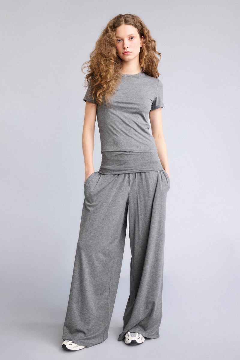 DeFacto Grey Woman Woman Pajama Pants Casual - Image 1