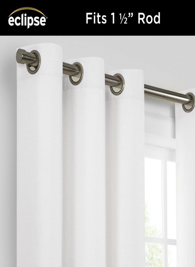 Eclipse Extra Wide Grommet Curtain, Kendall Sliding Patio Door Curtain Panel, Solid Textured Thermal Insulated and Noise Reducing Curtains, (1 Panel), 84 in Long x 100 in Wide, White - Image 3