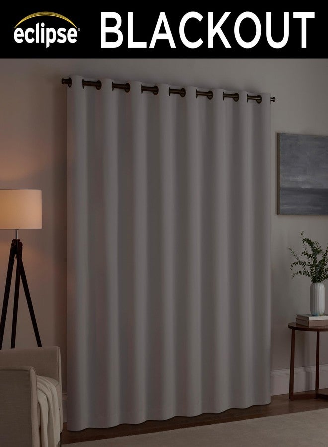 Eclipse Extra Wide Grommet Curtain, Kendall Sliding Patio Door Curtain Panel, Solid Textured Thermal Insulated and Noise Reducing Curtains, (1 Panel), 84 in Long x 100 in Wide, White - Image 4