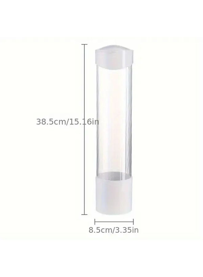 Black Wall Mounted Cup Dispenser One Touch Push Button 15x3 Inch - Image 2