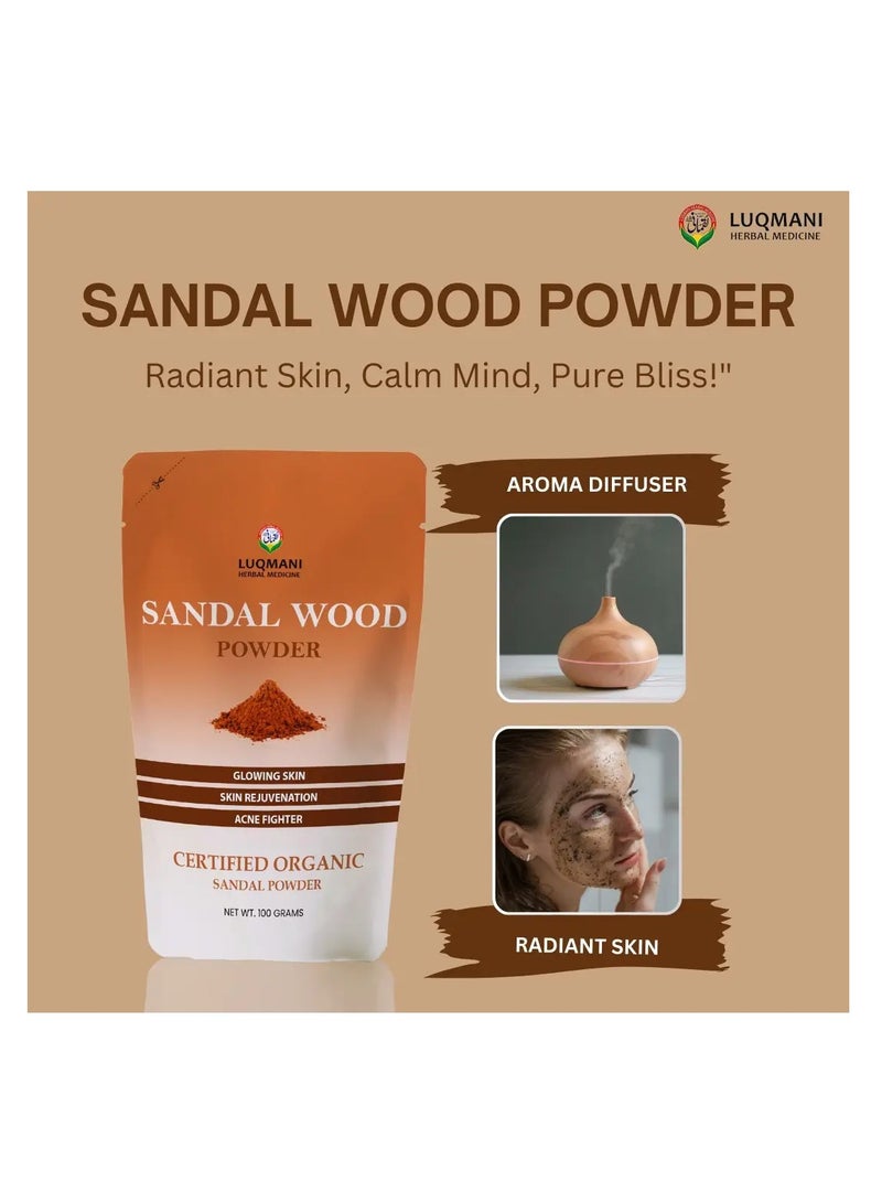 Luqmani Herbs Red Sandal Wood Powder Chandan 100 gm - Image 3