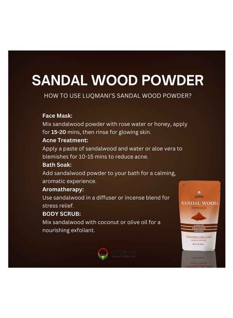 Luqmani Herbs Red Sandal Wood Powder Chandan 100 gm - Image 4