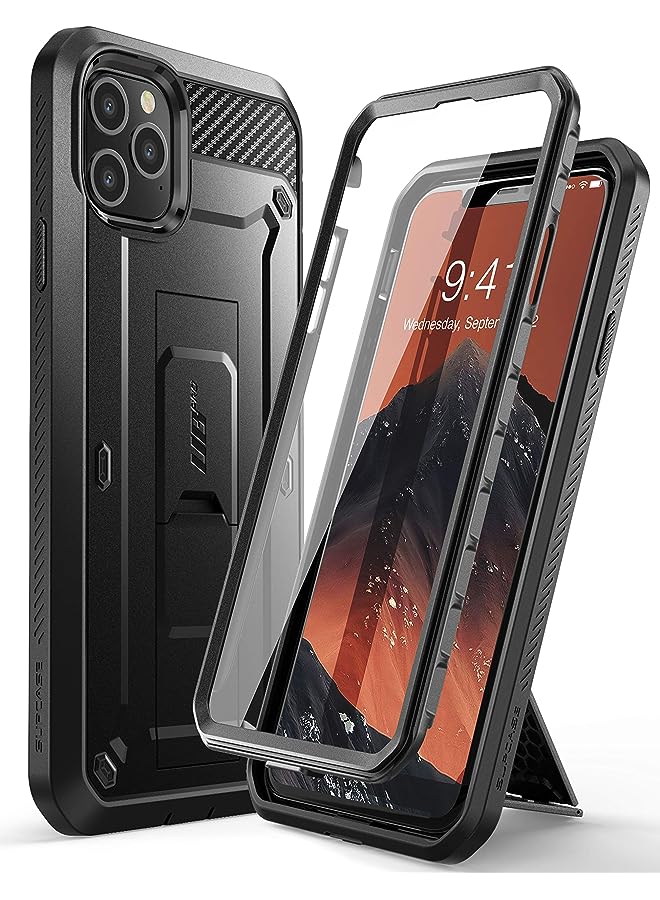 SupCase Unicorn Beetle Pro Series Case Designed for iPhone 11 Pro 5.8 Inch 2019, Built-In Screen Protector Full-Body Rugged Holster Case (Black) - Image 1