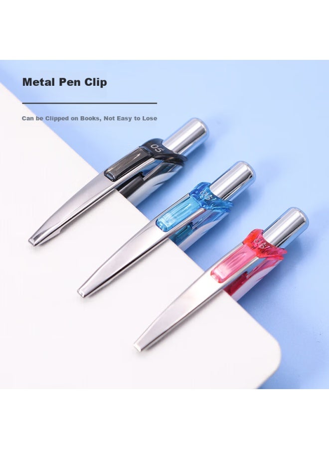 Pentel Bln75 Retractable Gel Pen 0.5Mm High-End Business Student Quick-Drying Water-Based Pen Office Supplies Stationery White Barrel Black Ink 5-Pack - Image 2