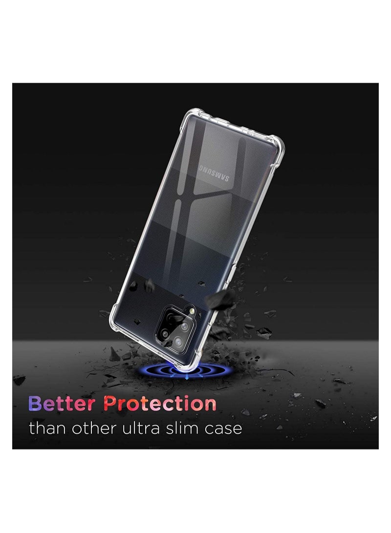 IAF Samsung Galaxy A42 Case Cover Protective Shock Absorption Bumper soft Transparent Case (Clear) - Image 2