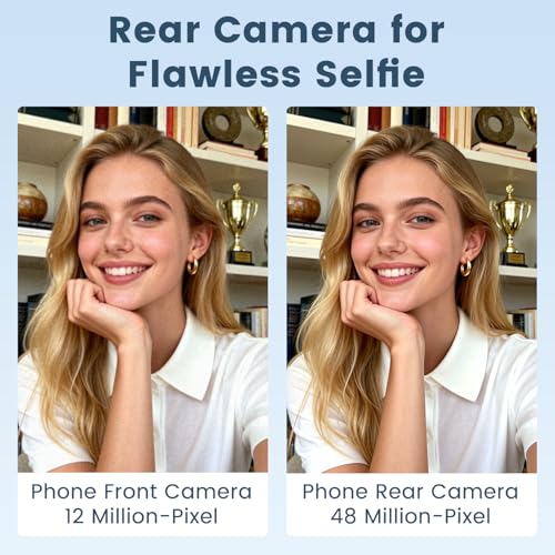 Beinhome Magnetic Selfie Monitor Screen for iPhone & Android,No Delay,Built-in Speaker,Real-Time Screen Sharing,Selfie Monitor for Video Recording, YouTube, TikTok, Live Stream, Cooking, Vlog (Ivory White) - Image 3