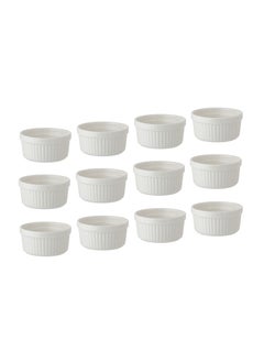 Dania Porcelain yogurt oven set, consisting of 12 pieces, white Size 9 cm  - Image 1