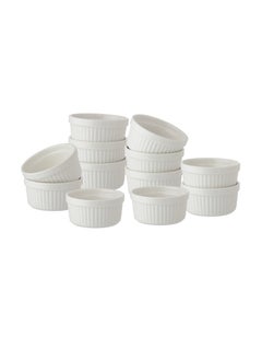 Dania Porcelain yogurt oven set, consisting of 12 pieces, white Size 9 cm  - Image 2