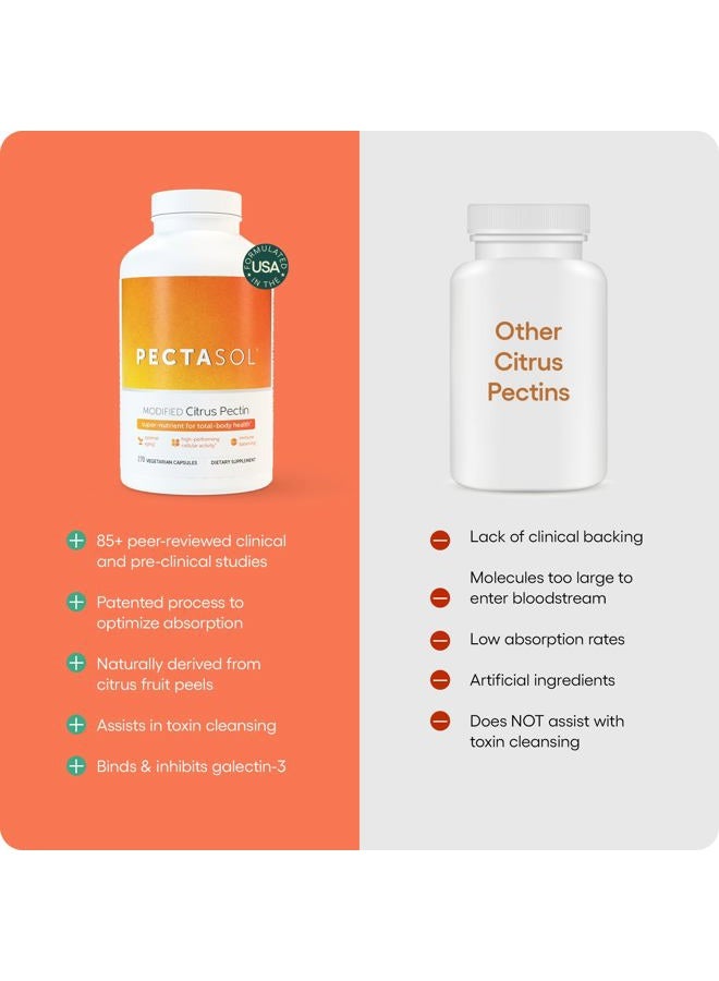 Solaray PectaSol Modified Citrus Pectin – 270 Capsules – Total-Body Health Supplement to Support the Heart, Immune System, Inflammation Response & Healthy Aging + Maintain Healthy Galectin-3 Levels  - Image 4