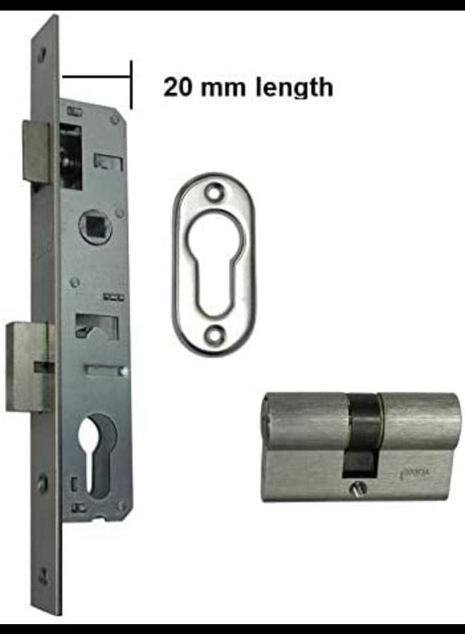 ABBASALI Aluminium Door Lock Body with Key Cylinder 20mm Back Set - Image 2