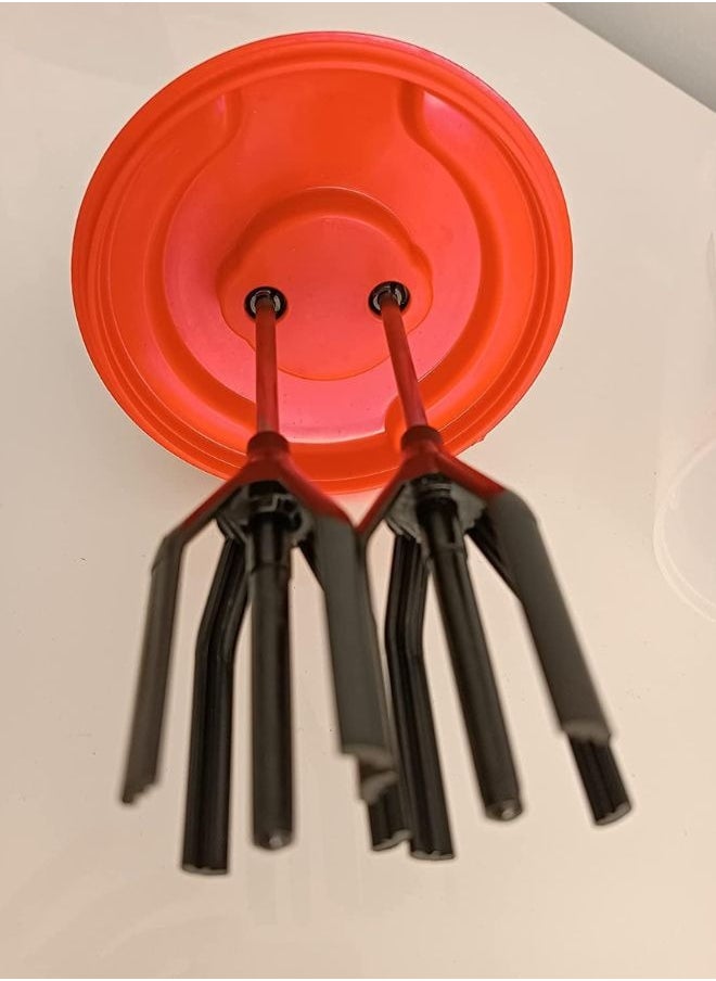Wenken Manual hand mixer with handle and bowl for kitchen black and orange  - Image 3