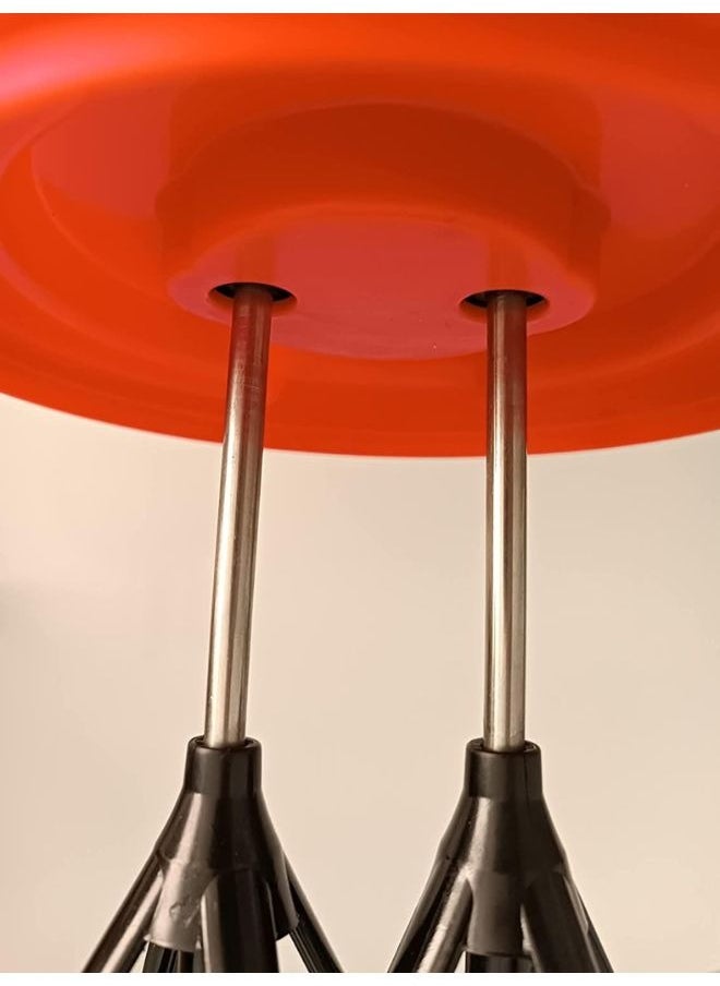 Wenken Manual hand mixer with handle and bowl for kitchen black and orange  - Image 5