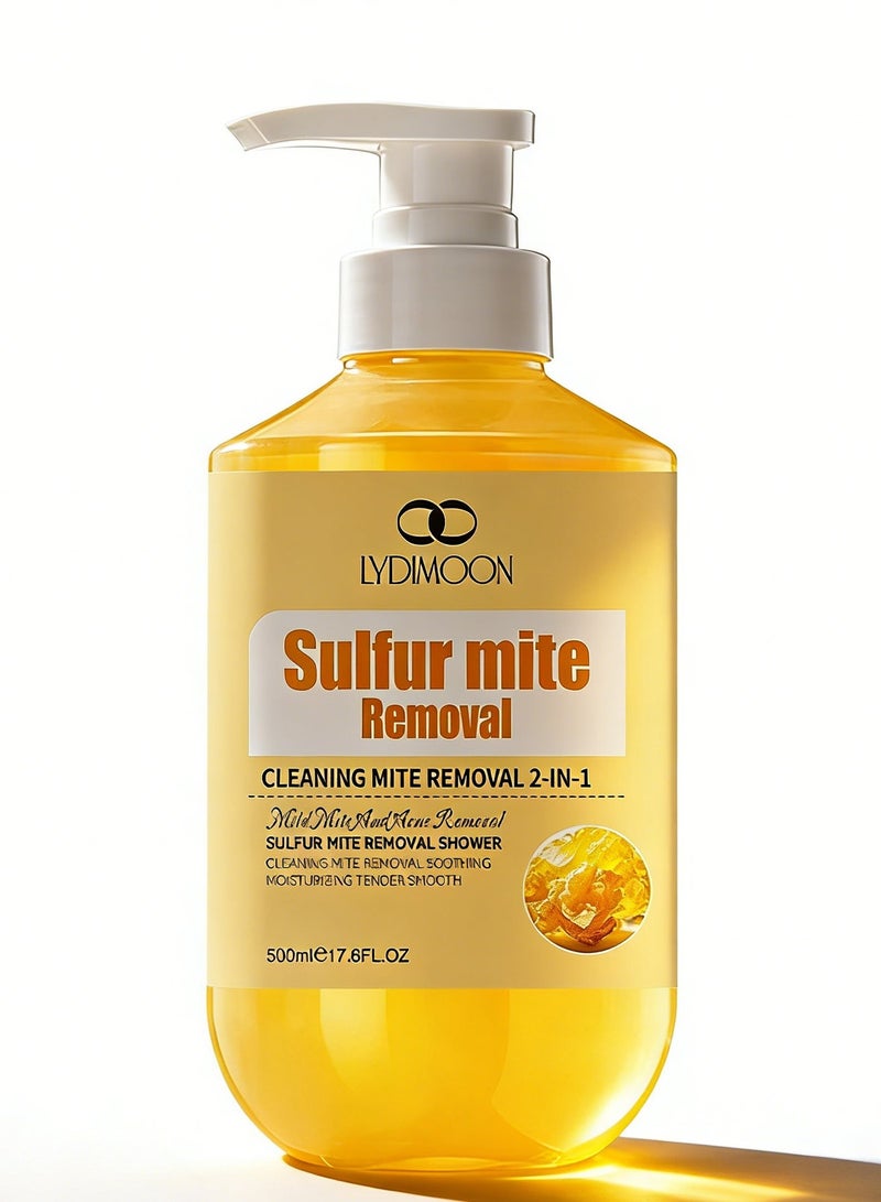 LYDIMOON Acne and Mite Removing Sulfur Body Wash 500ml - Image 1