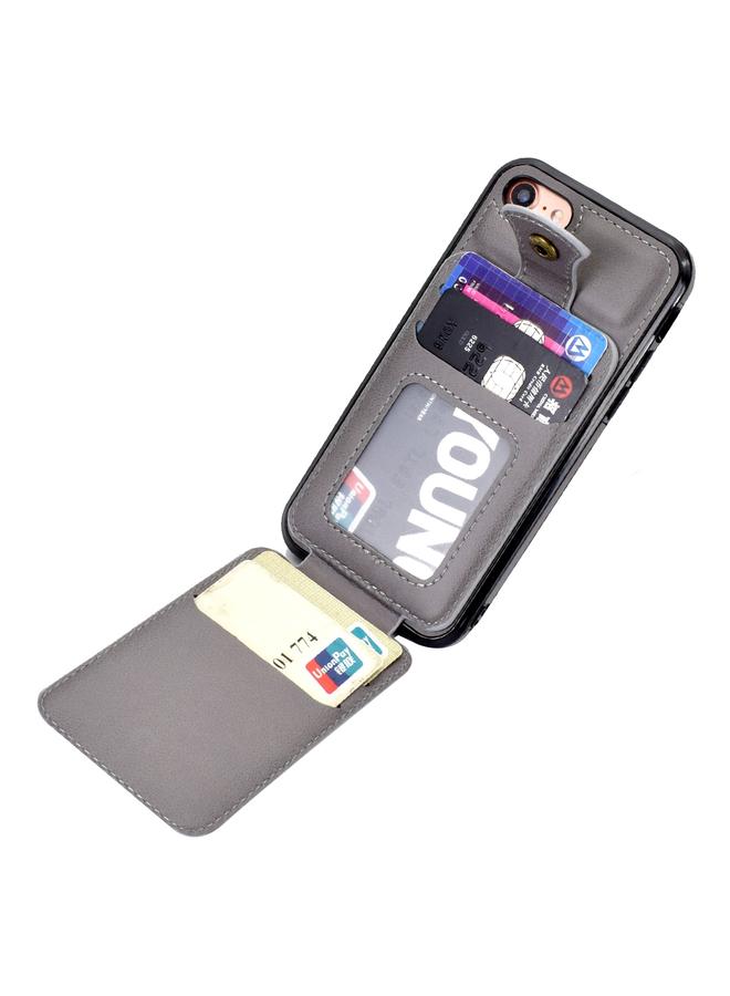 اس-توب جراب لهاتف iPhone SE 2022 / SE 2020 / 8 / 7 مصنوع من الجلد الناعم مع محفظة وغطاء هاتف - Image 4