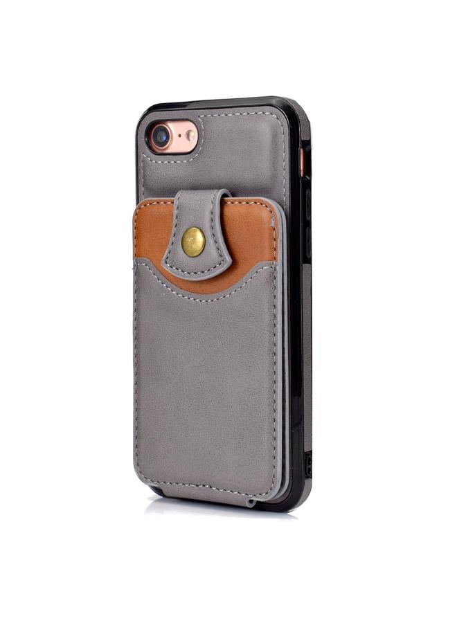 اس-توب جراب لهاتف iPhone SE 2022 / SE 2020 / 8 / 7 مصنوع من الجلد الناعم مع محفظة وغطاء هاتف - Image 2