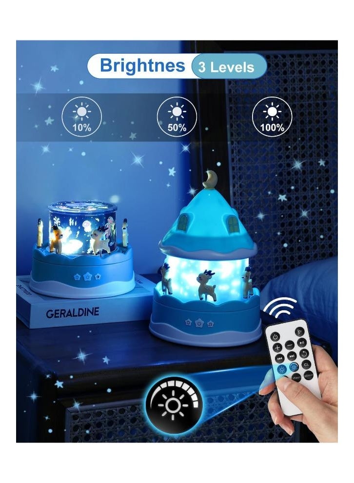 GOGA Galaxy Star Projector 4 in 1 Night Light , 12 Music 12 Films Light Projector Lamp with Timer Remote Control for Kids Gift, USB Rechargeable Night Lamp 360°Rotatable Baby Sleep Light for Baby Children Adult, Kids Bedroom Living Room Decor Night Light - Image 4