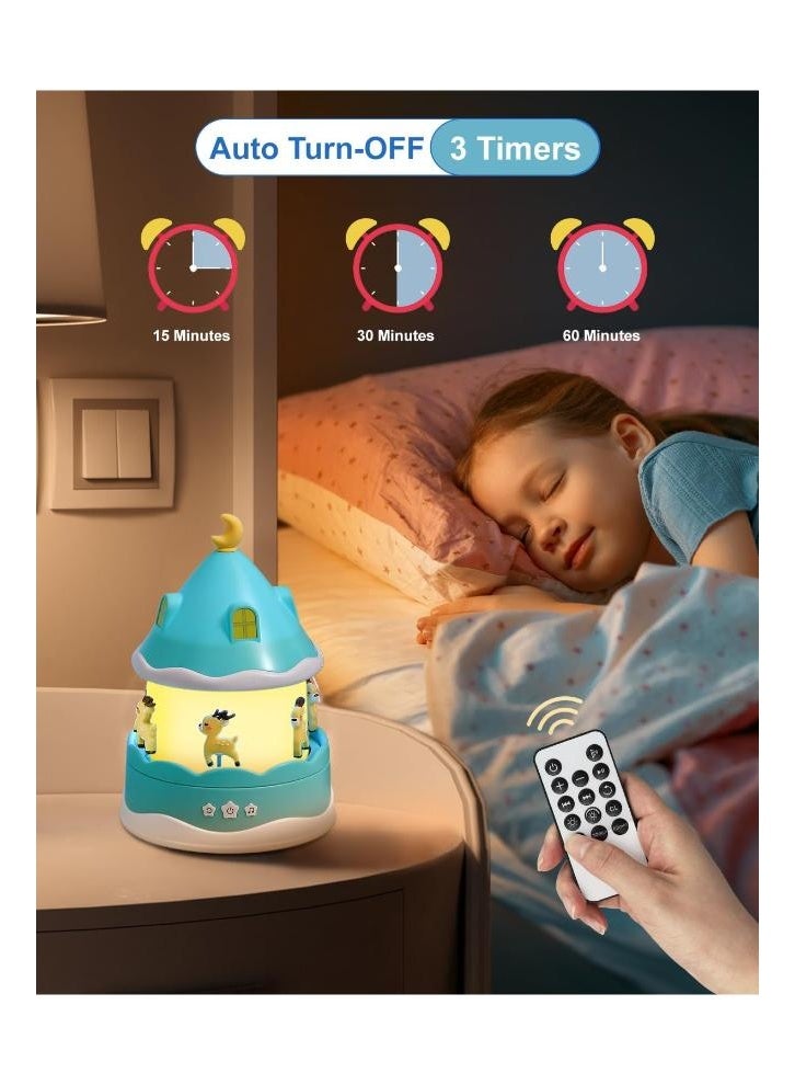 GOGA Galaxy Star Projector 4 in 1 Night Light , 12 Music 12 Films Light Projector Lamp with Timer Remote Control for Kids Gift, USB Rechargeable Night Lamp 360°Rotatable Baby Sleep Light for Baby Children Adult, Kids Bedroom Living Room Decor Night Light - Image 5