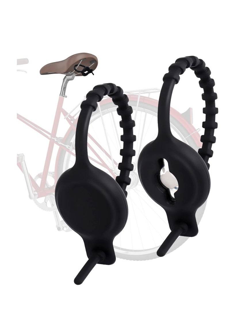 SYOSI Airtag Bike Mount, Bicycle Mount Holder for Airtag Hidden Under Seat, Bike Gps Tracker Anti Theft Case Compatible with Airtag, 2 Pack Loop Airtag Holder for Luggage, Bike, Scooter - Image 1