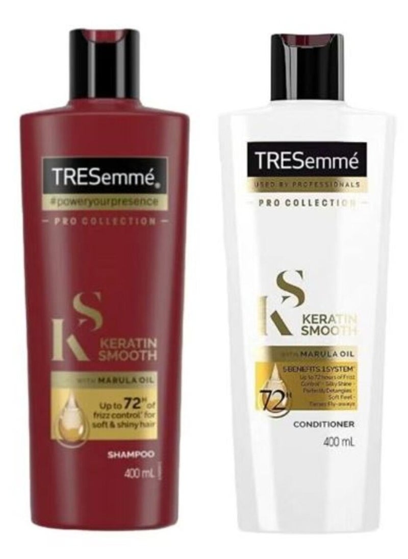 TRESemmé Pro Collection Keratin Smooth Shampoo And Conditioner Set 400 ML 
