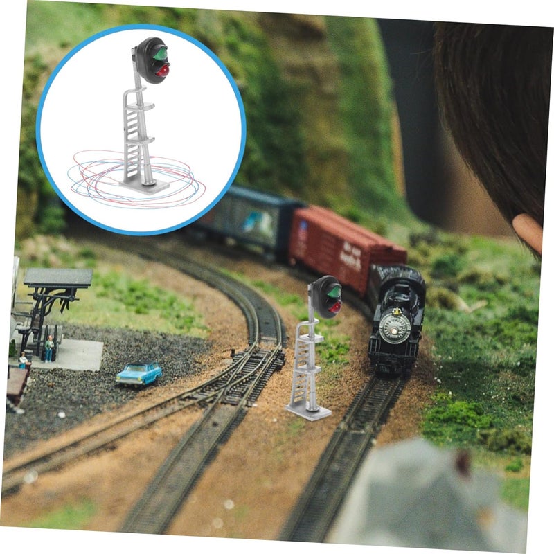 OSALADI Table Spotlight for Model Railway Mini Signal Light Model for DIY Micro Landscape Lamp - Image 2