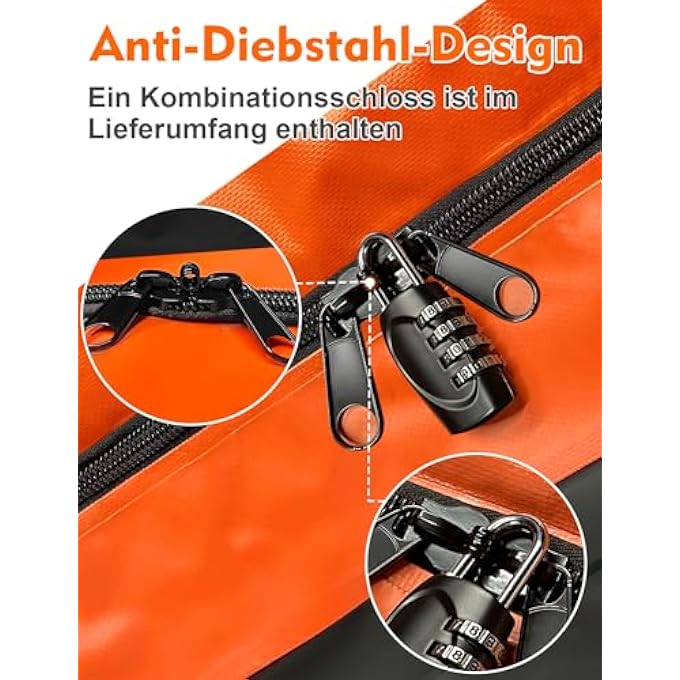 rayihni صندوق سقف السيارة، حقيبة رف السقف، مقاومة للماء لجميع أسطح المركبات مع/بدون رف pannier، تشمل حصيرة غير قابلة للانزلاق + أحزمة معززة + 6 خطافات أبواب + قفل أمتعة (15 قدم مكعب) - Image 3