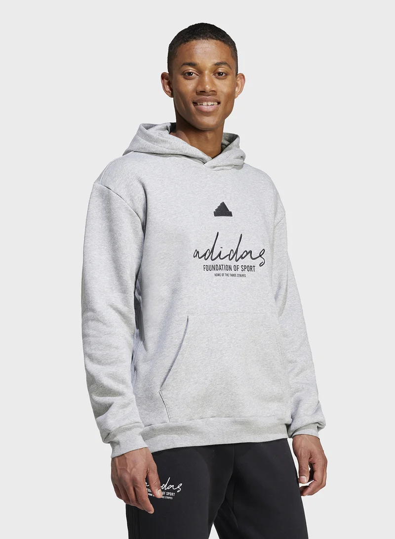 Adidas Brand Love Fleece Hoodie
