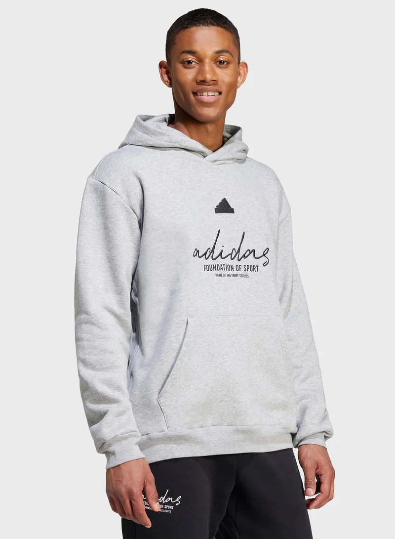 Adidas Brand Love Fleece Hoodie
