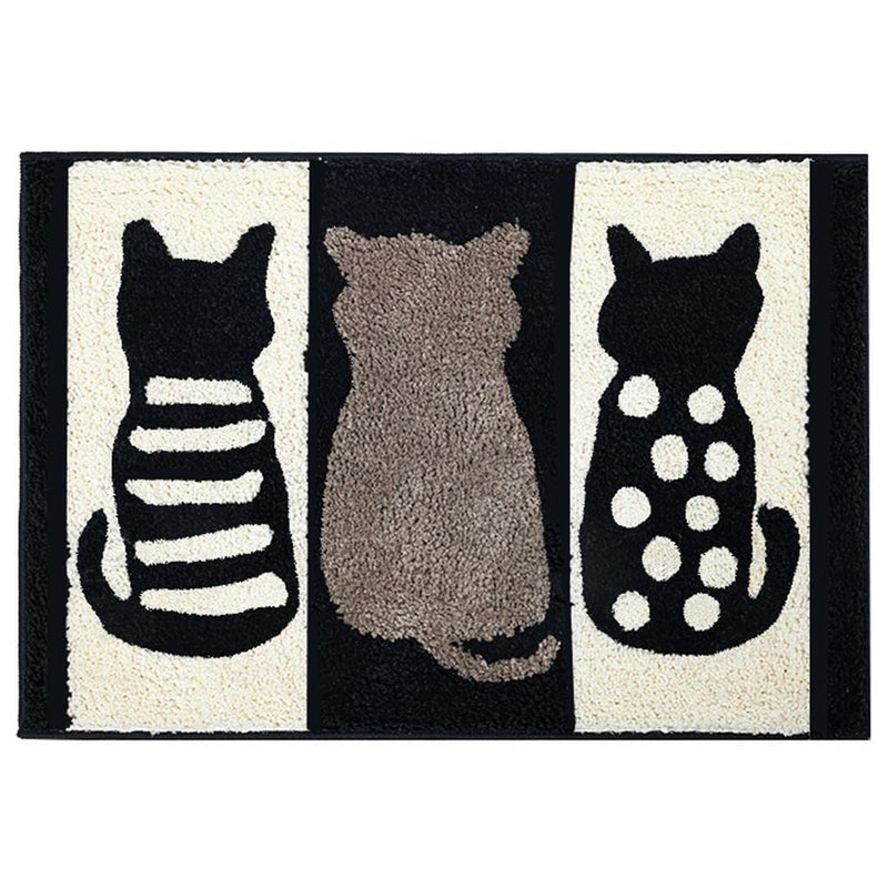 ZebraSmile Bathroom Rugs  Cat Bathroom Rug Non Slip Washable Soft Bath Mat Shower Room Bathmat Funny Doormat Cat Bath Rug195 X 315 in