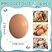 YunKo Wooden Fake Eggs for Chickens 6PCS Wooden Nesting Eggs for Hens Montessori Pretend Play Eggs Wooden Eggs for Crafts Easter DIY Painting Eggs Play Kitchen Food Toy Natural Wood - Image 2