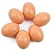 YunKo Wooden Fake Eggs for Chickens 6PCS Wooden Nesting Eggs for Hens Montessori Pretend Play Eggs Wooden Eggs for Crafts Easter DIY Painting Eggs Play Kitchen Food Toy Natural Wood - Image 4