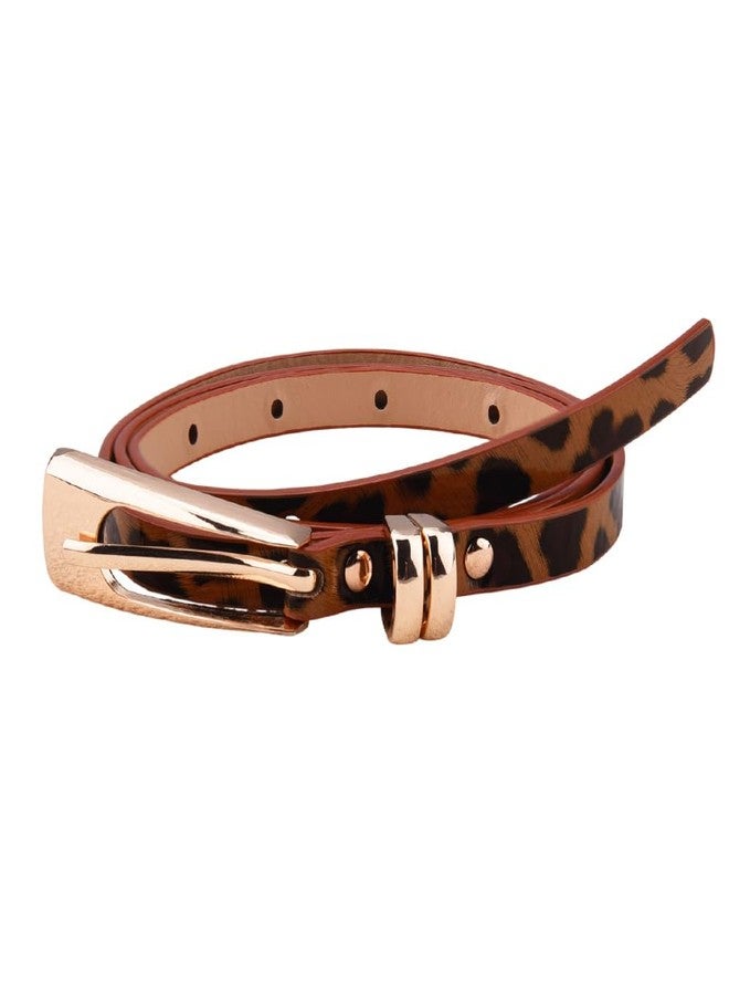 أحزمة رفيعة بنقشة جلد النمر الكلاسيكية للفساتين والجينز، حزام رفيع قابل للتعديل بنقشة جلد النمر للنساء والفتيات، أحزمة رعاة البقر الغربية الكلاسيكية لإطلالات الحفلات الموسيقية للنساء والفتيات، حزام جنوب غربي من حقبة الألفية الجديدة للتنانير والسراويل - Image 1