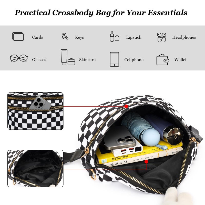 Myhozee Crossbody Bags for Women Nylon Fanny Packs Cross Body Bag for Woman Leopard Belt Bum Bags Sling Bag Crossbody Purses for Women Mom Purse Fashion Waist Packs, Brown - Image 5