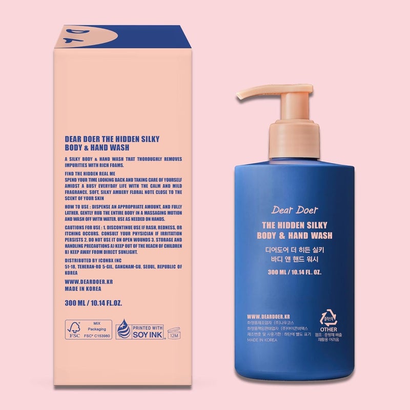 Dear Doer The Hidden Silky Body Hand Wash Vegan 1014 fl oz pHBalanced 100 PlantBased Surfactants for NonDrying Smoothing Skin with Natural PHA - Image 5