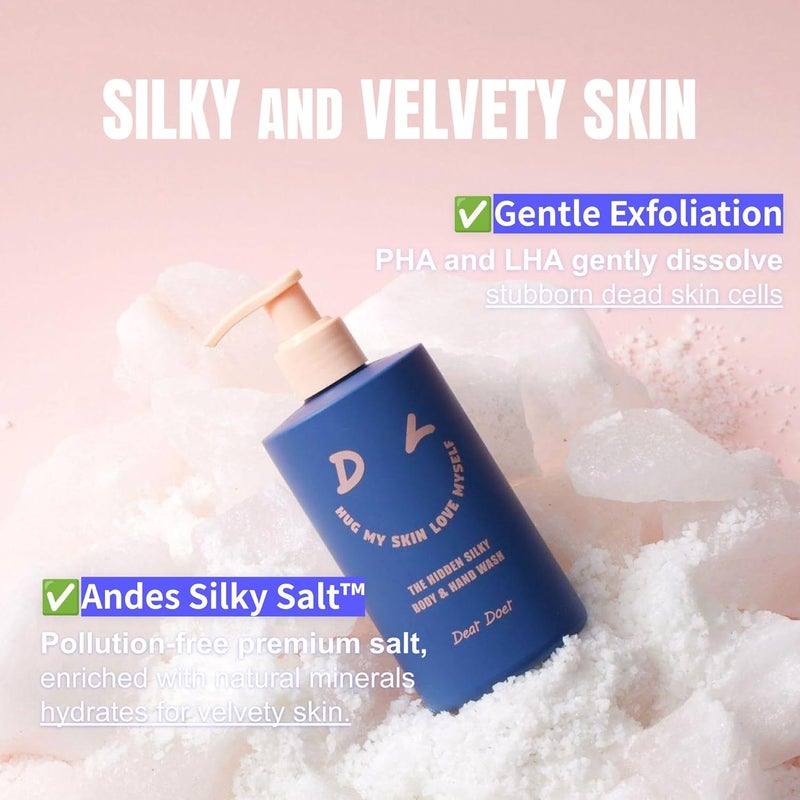 Dear Doer The Hidden Silky Body Hand Wash Vegan 1014 fl oz pHBalanced 100 PlantBased Surfactants for NonDrying Smoothing Skin with Natural PHA - Image 3