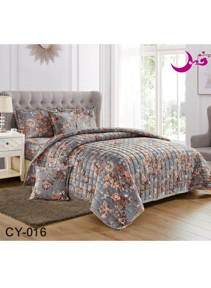 مفرش مضغوط مخمل مشجر شتوي مزدوج