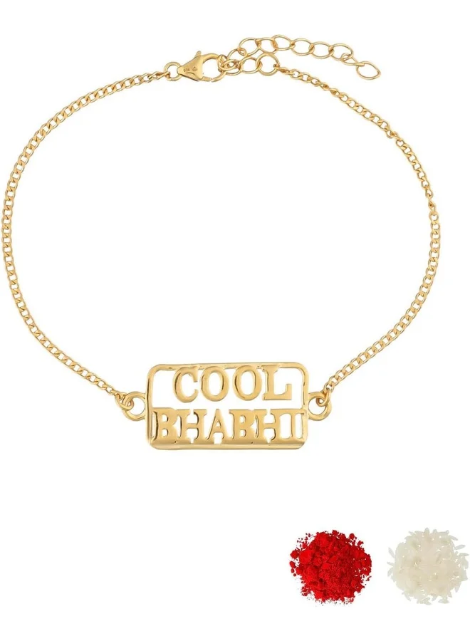VOYLLA Cool Bhabhi Gold Micron Plated Rakhi
