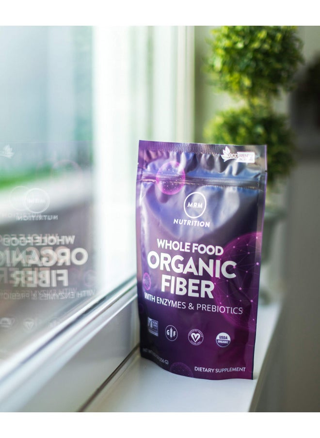 MRM - MRM Nutrition Whole Food Organic Fiber | with Enzymes + Prebiotics | Insoluble + Soluble fibers | Digestive Health + Regularity | 6g Fiber per Serving | 32 Servings - Image 1