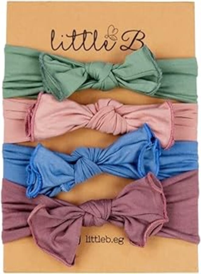 Little B Little B Baby Headband Bows Set of 4 multicolor Bright Colors