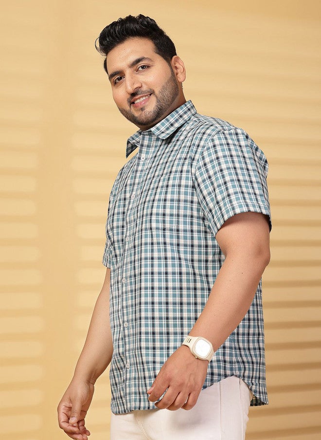 PlusS Checked Casual Shirt for Men - Image 3