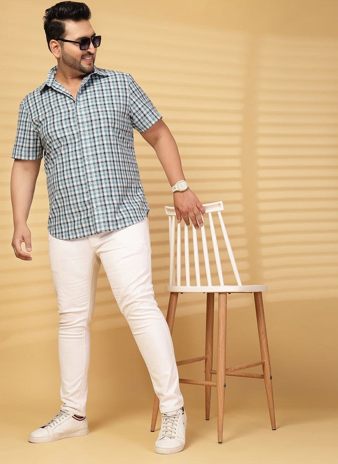 PlusS Checked Casual Shirt for Men - Image 5