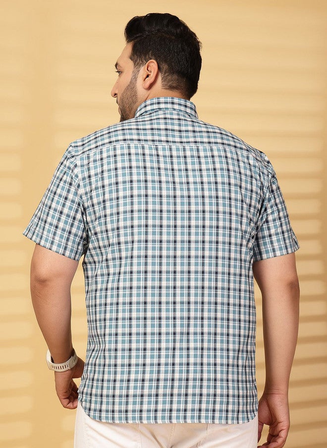 PlusS Checked Casual Shirt for Men - Image 4
