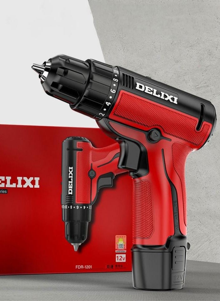Delixike 12V Cordless Drill Set,Electric Drill with Batteries and Charger,Built-in LED Light - Image 1