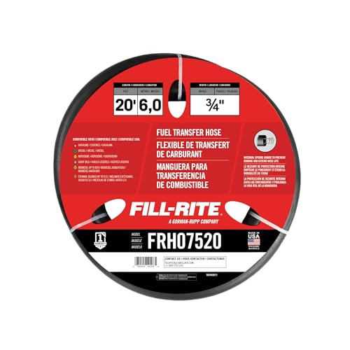 FILL RITE Fill-Rite FRH07512 3/4" x 20' Fuel Transfer Hose with Internal Spring Guards & Static Wire - Compatible with Gasoline, Diesel, Biodiesel, Kerosene, Methanol & Ethanol Blends - Image 3