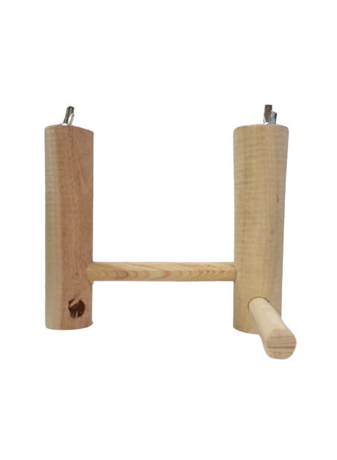 Natural Wooden 5 Perch Multipurpose Stand/Toy For Small To Medium Birds - Bird Cage Accessories