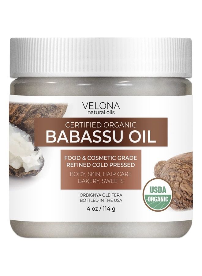 velona Babassu Oil USDA Certified Organic - 4 oz | 100% Pure and Natural Carrier Oil | Refined, Cold Pressed | Face, Hair, Body & Skin Care and Cooking | Use Today - Enjoy Results - Image 1